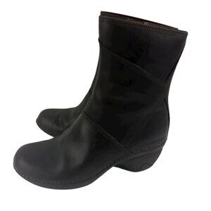 *Merrell Emma Boots Womens 6 Brown Brunette Leather Comfort Mid Calf Zip Winter